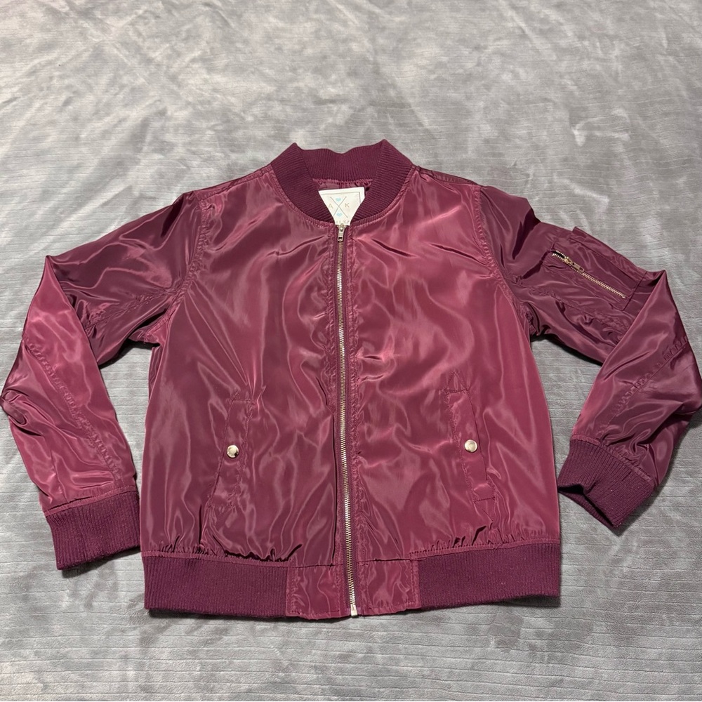Burgundy Bomber Jacket